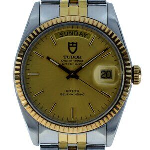 Men's 36mm TUDOR Two-Tone Oyster Prince Day-Date President Automatic Watch 94613